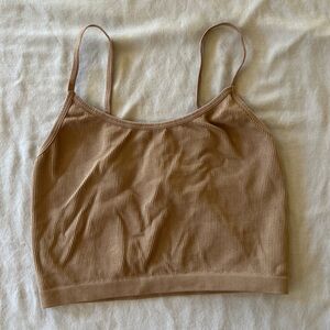 beige tank top